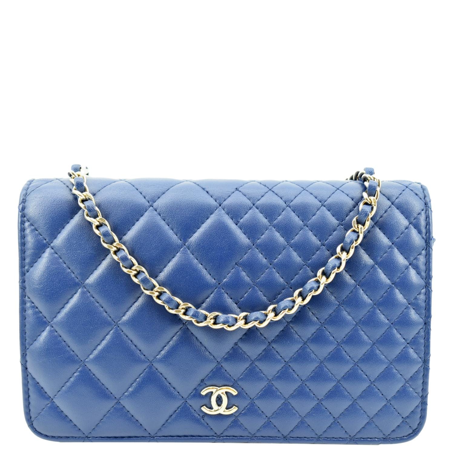 Chanel Wallet On Chain Quilted Leather Crossbody Bag - Front