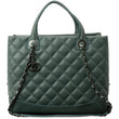 CHANEL Quilted Leather Easy Shopping Tote Bag Light Green