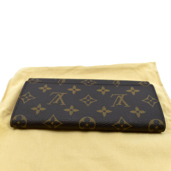 Louis Vuitton Fold Over Monogram Canvas Wallet in Brown - Bottom