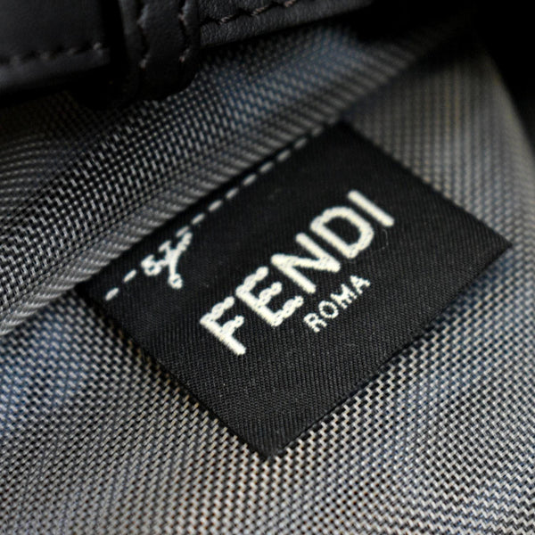 FENDI Runaway Shopper Small TPU FF Leather Tote Bag Black