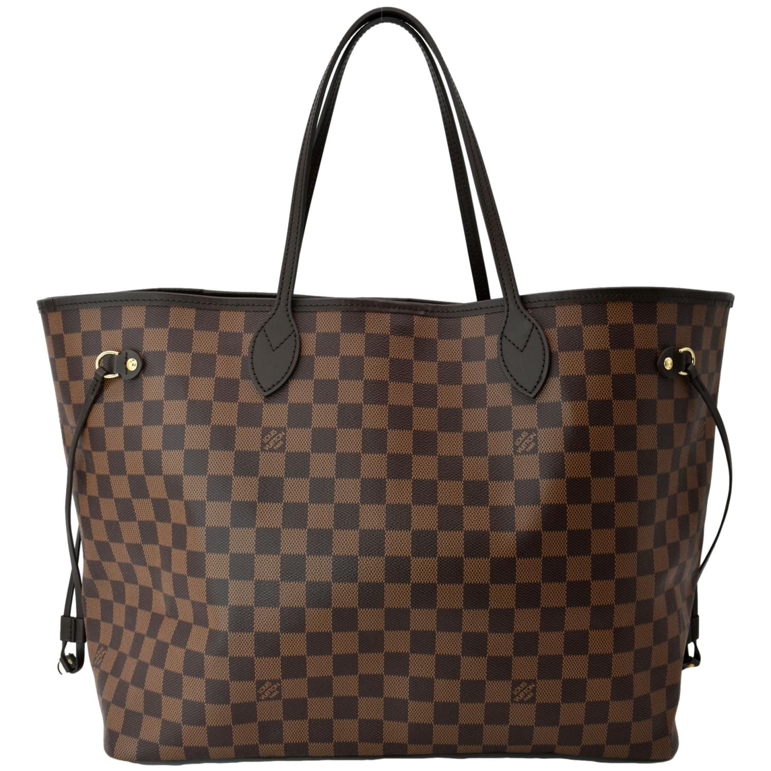 LOUIS VUITTON Neverfull GM Damier Ebene Tote Shoulder Bag Brown