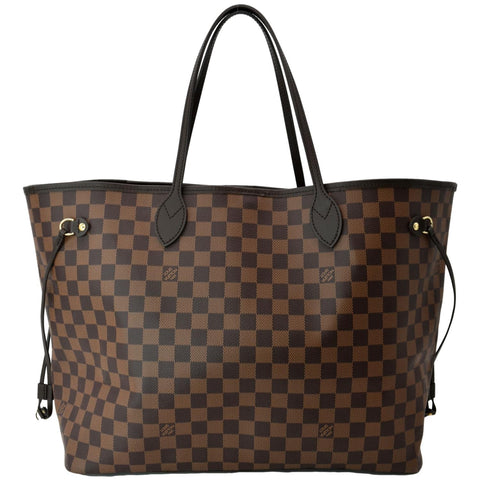 LOUIS VUITTON Neverfull GM Damier Ebene Tote Shoulder Bag Brown