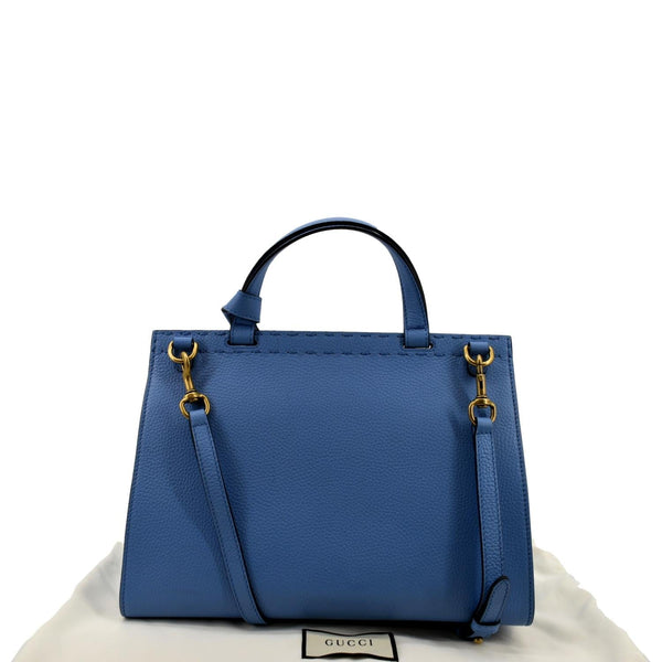 Gucci GG Marmont Leather Top Handle Shoulder Bag Blue - Back