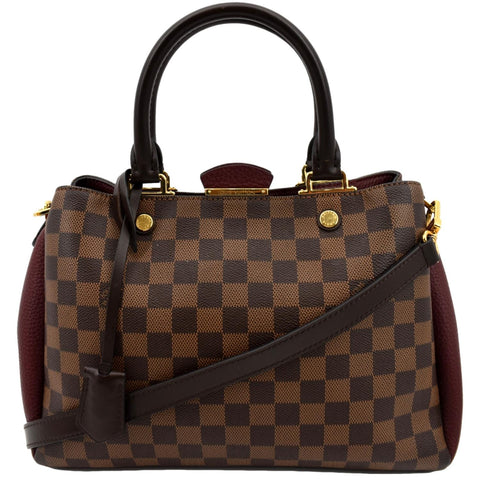 LOUIS VUITTON Brittany Damier Ebene Shoulder Bag Brown