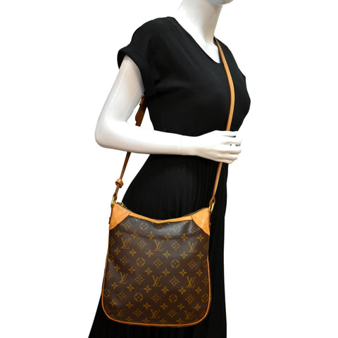LOUIS VUITTON Odeon PM Monogram Canvas Crossbody Bag Brown
