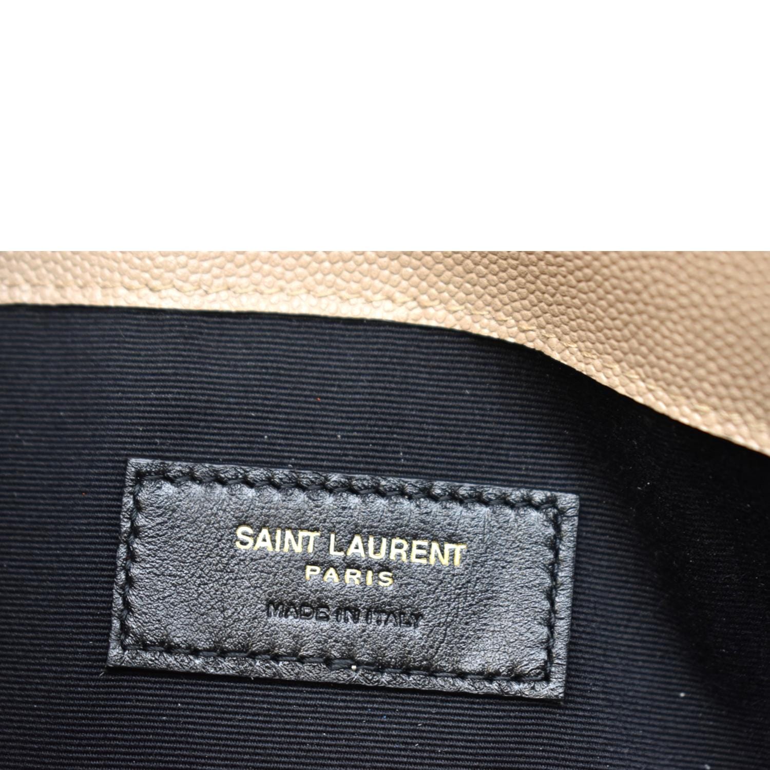 Saint Laurent Black/Beige Canvas and Leather Uptown Pouch Saint Laurent  Paris