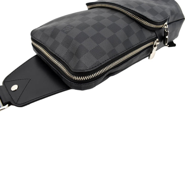 LOUIS VUITTON Avenue Sling Damier Graphite Backpack Bag Black