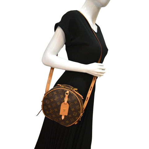 LOUIS VUITTON Boite Chapeau Souple MM Monogram Canvas Shoulder Bag Brown