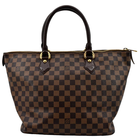 LOUIS VUITTON Saleya MM Damier Ebene Shoulder Bag Brown