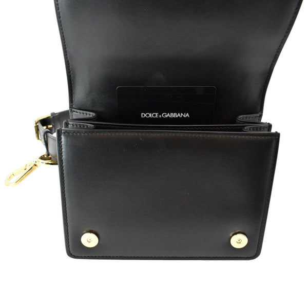DOLCE & GABBANA Mini Leather Belt Bag Black
