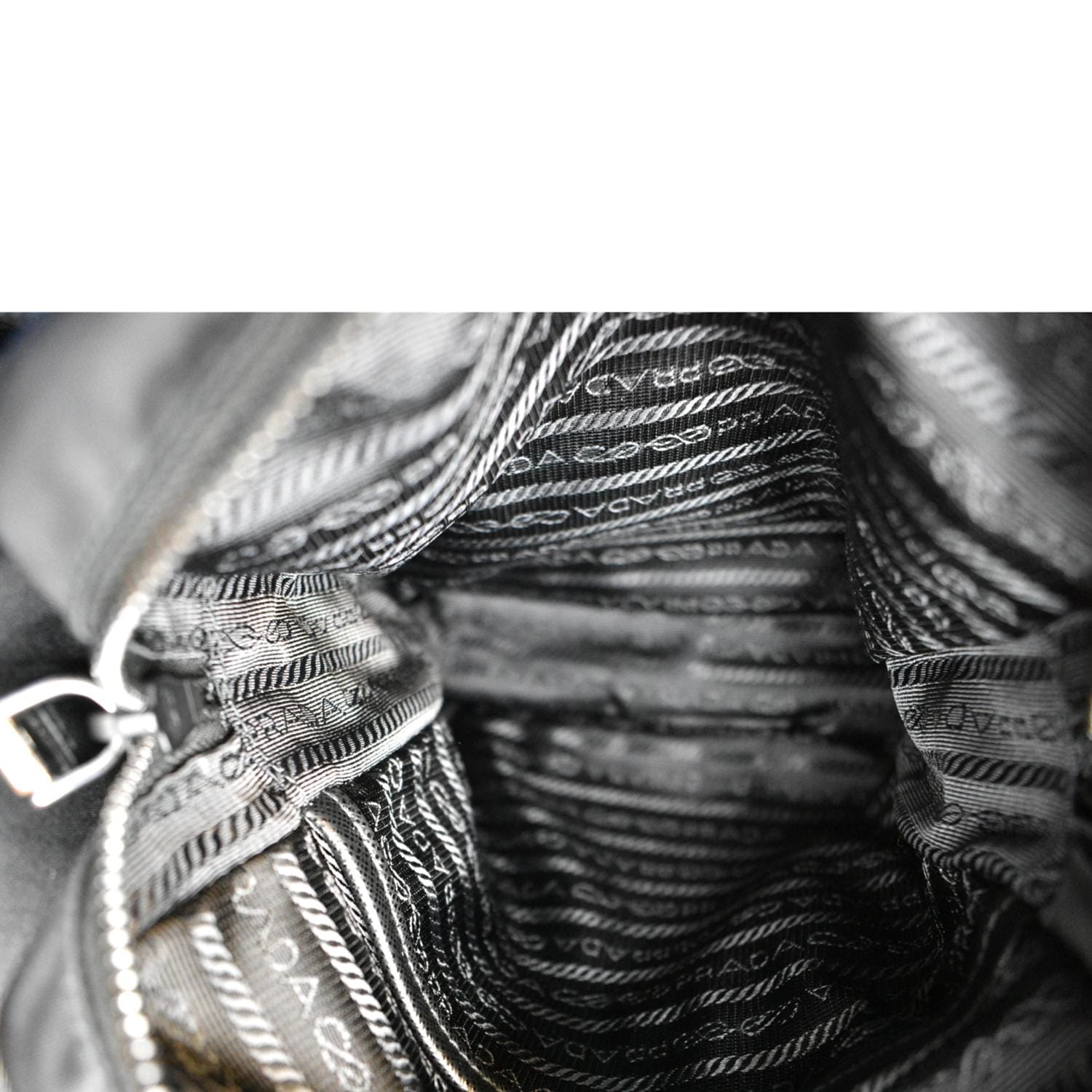 Prada Re-Nylon & Saffiano Leather Shoulder Bag Black