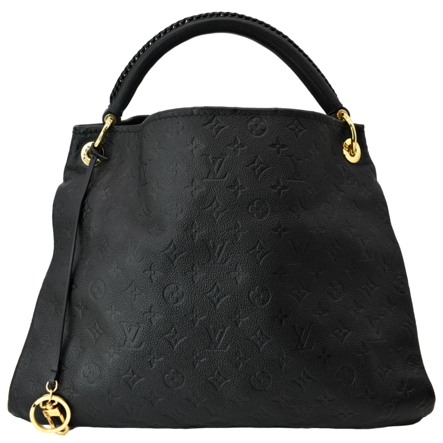 LOUIS VUITTON Artsy MM Empreinte Leather Hobo Bag Black