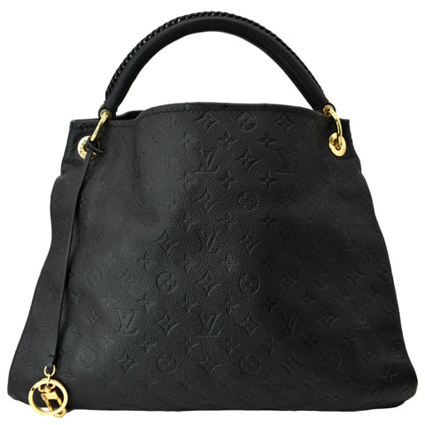 LOUIS VUITTON Artsy MM Empreinte Leather Hobo Bag Black