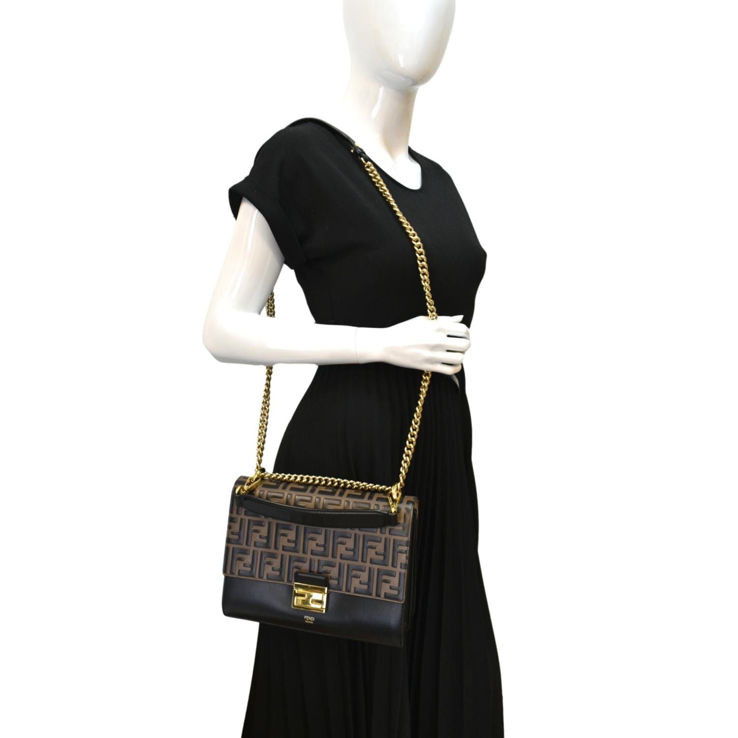 Women's Fendi FF Bag Baguette Pouch mini Shoulder Crossbody