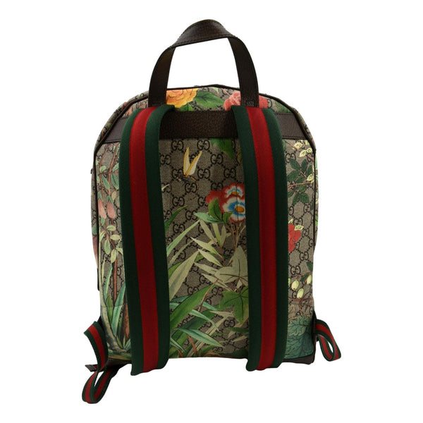 GUCCI Tian Print GG Supreme Canvas Backpack Bag Beige 428027