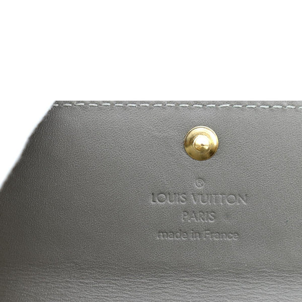 LOUIS VUITTON Multicles Vernis Leather 4 Key Holder Greenish Gray