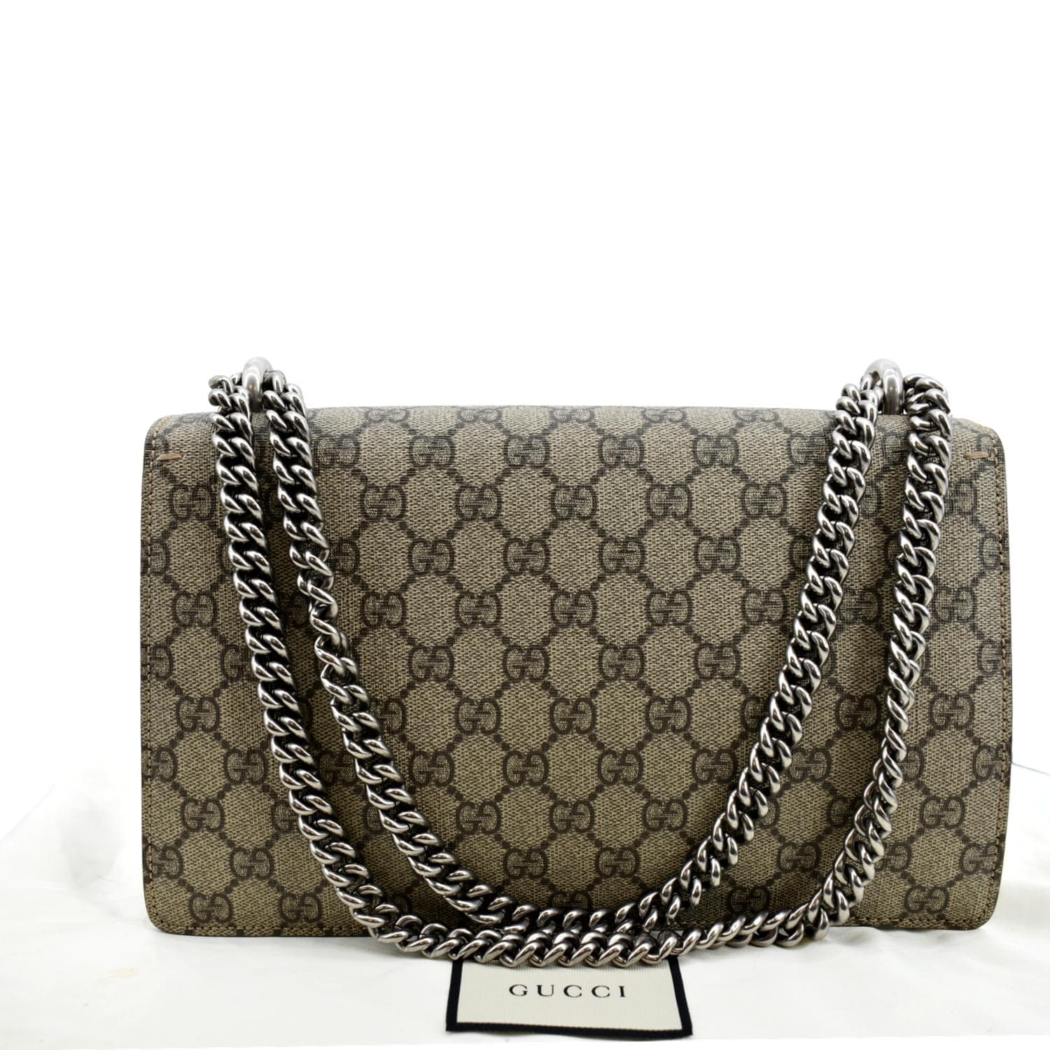 Gucci Black/Beige GG Supreme Canvas and Suede Medium Dionysus Shoulder Bag  Gucci