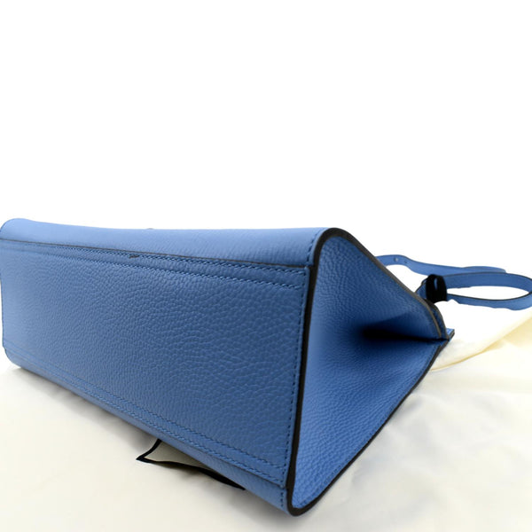 Gucci GG Marmont Leather Top Handle Shoulder Bag Blue - Bottom Right