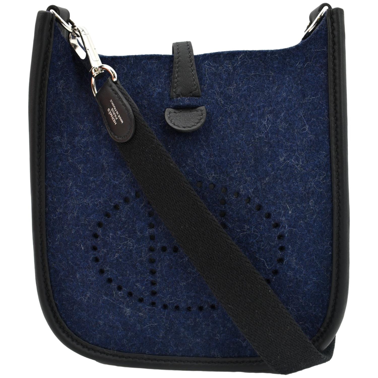 HERMES Evelyne Amazone TPM Feutre Swift Crossbody Bag Leu Nuit