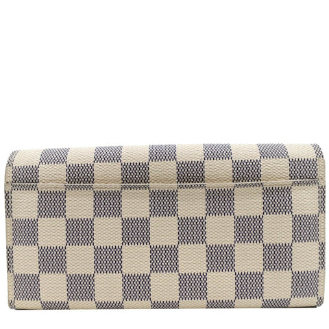 LOUIS VUITTON Damier Azur Sarah Wallet White