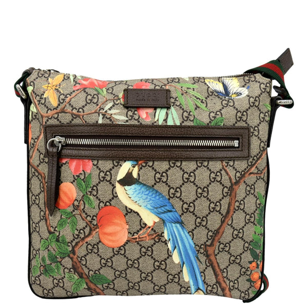 Gucci Courrier Zip GG Supreme Canvas Messenger Bag - Front
