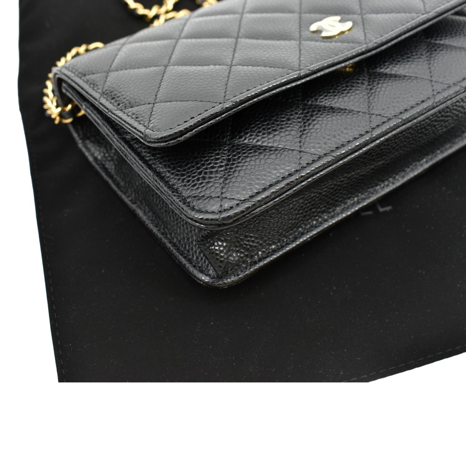 CHANEL Wallet On Chain WOC Caviar Leather Clutch Crossbody Bag Review