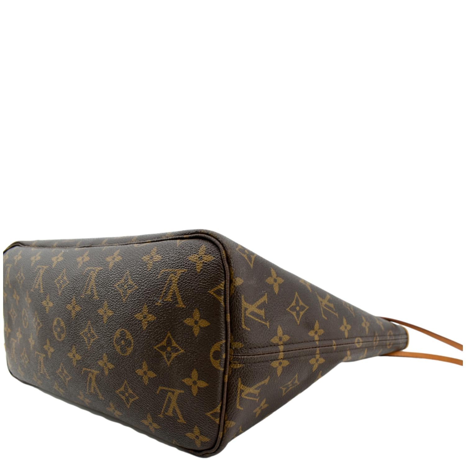 Neverfull cloth tote Louis Vuitton Brown in Cloth - 34132547