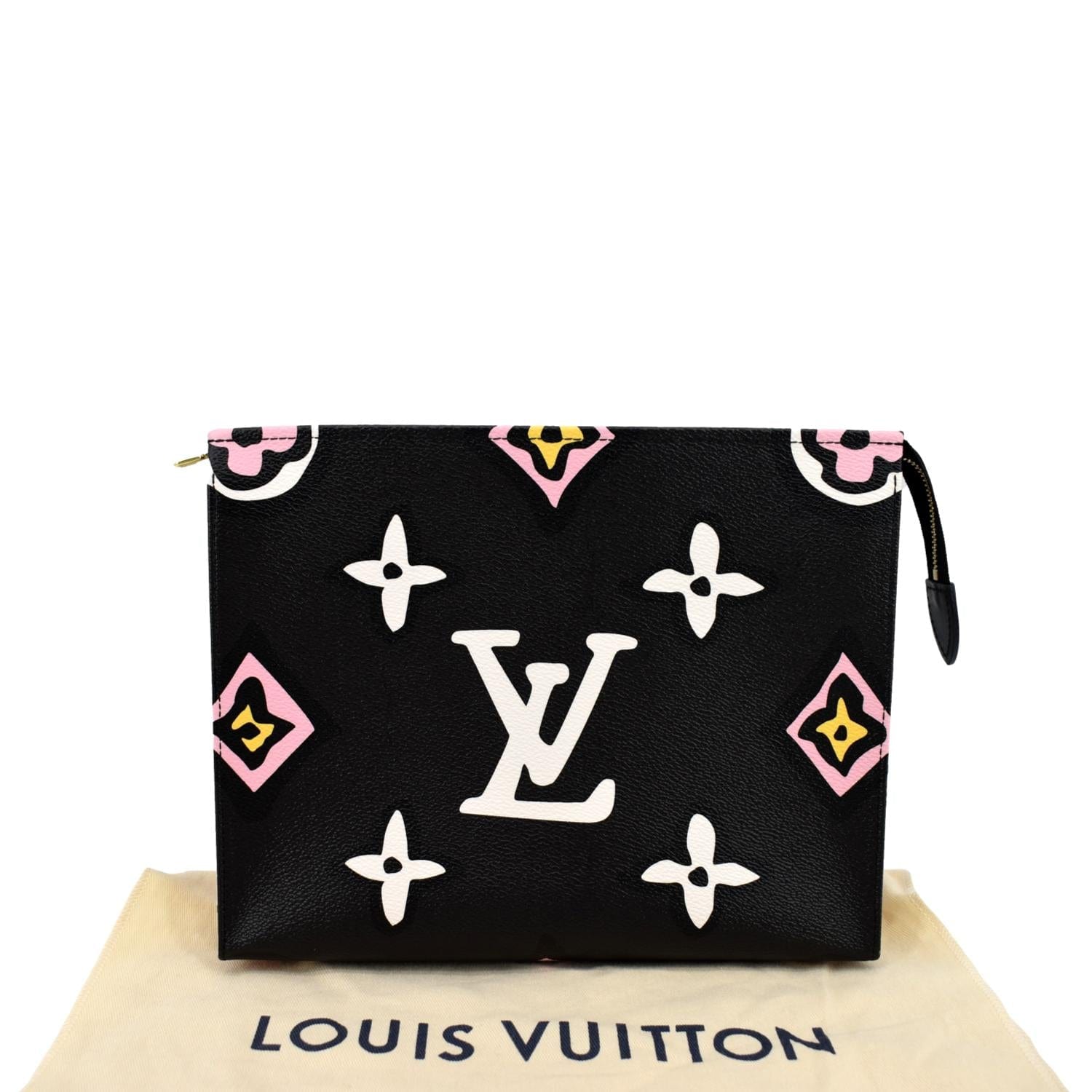 Louis Vuitton Caramel Monogram Wild at Heart Toiletry Pouch 26 Cosmetic Bag 1118lv33