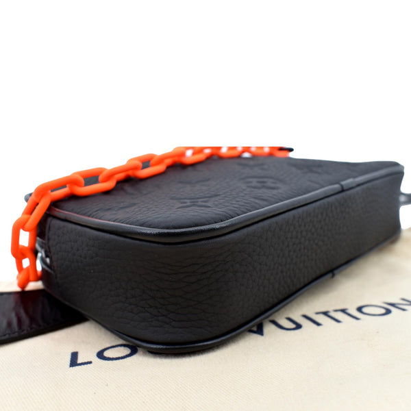 LOUIS VUITTON Volga Monogram Empreinte Chain Pochette Bum Bag Black