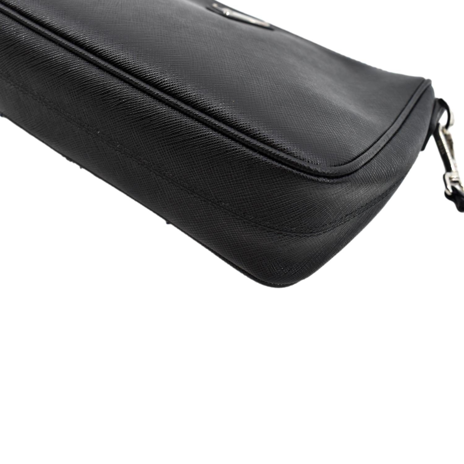 PRADA 25S BACKPACK 39 IN BLACK RE-NYLON AND SAFFIANO CALFSKIN
