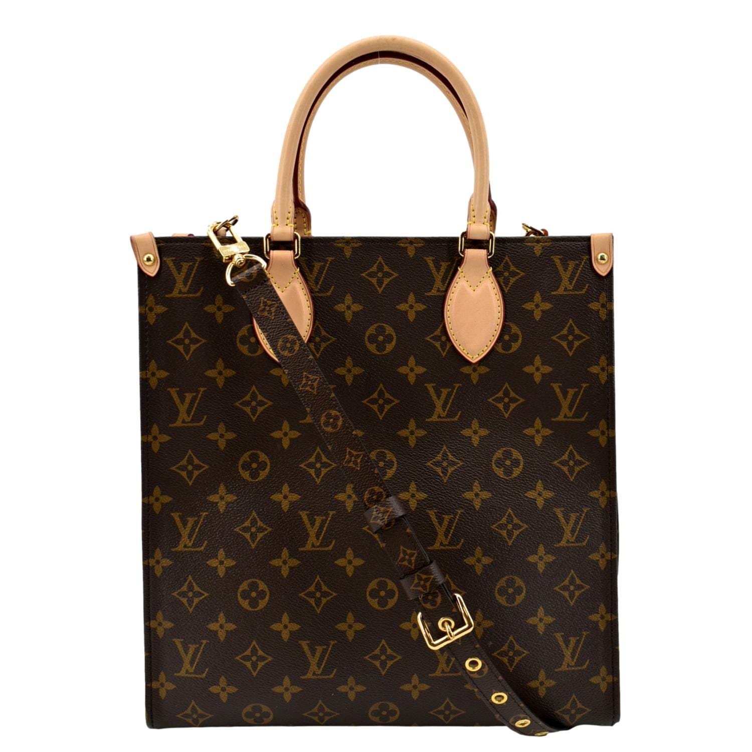 Louis Vuitton Sac Plat PM Monogram Tote Shoulder Bag - Front