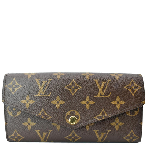 LOUIS VUITTON Sarah Monogram Canvas Wallet Brown
