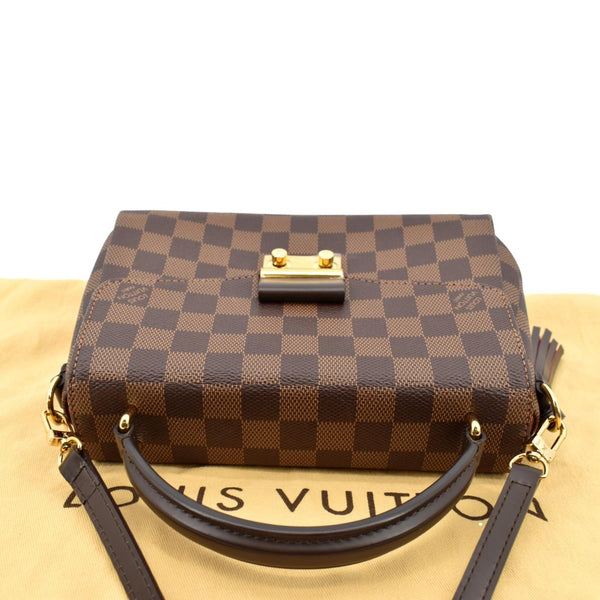 LOUIS VUITTON Croisette Damier Ebene Crossbody Bag Brown