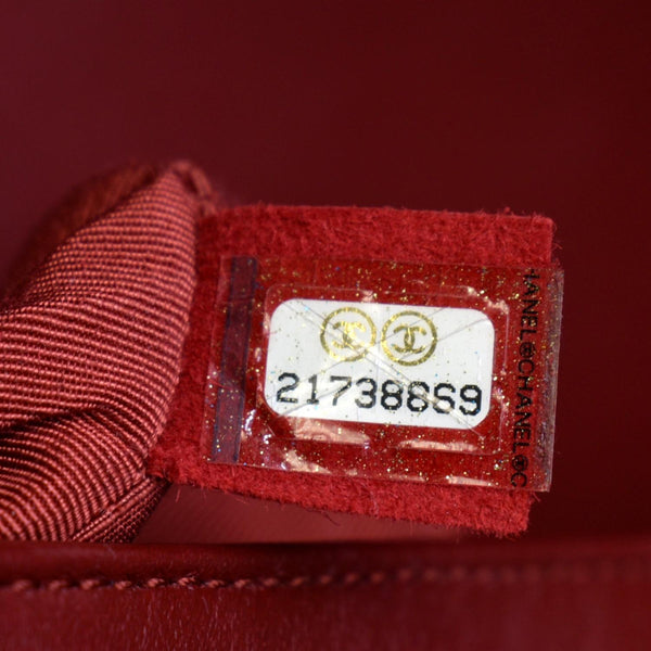 Chanel Medium Boy Flap Calf Leather Shoulder Bag Red - Serial Number