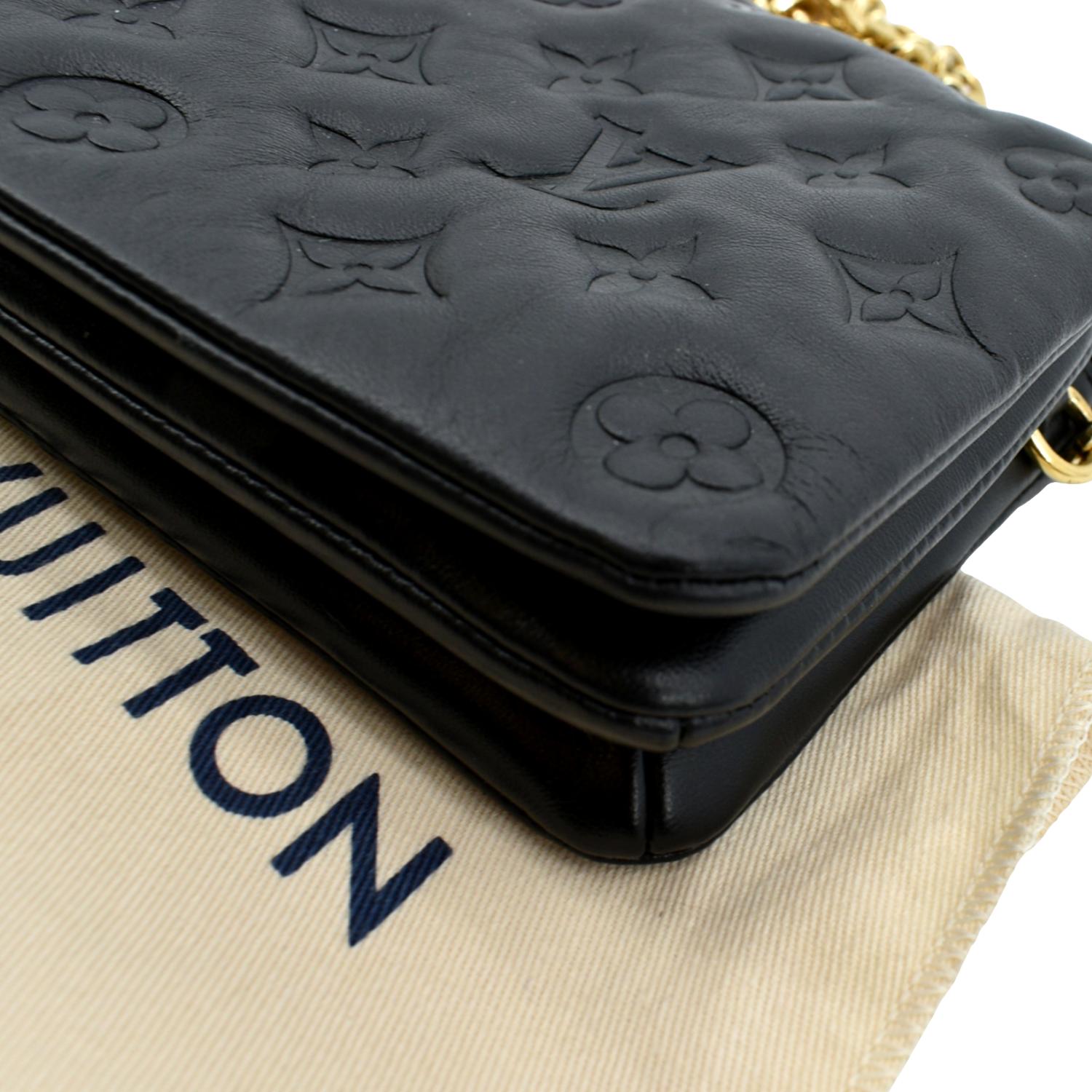Louis Vuitton Black Monogram Embossed Pochette Coussin by Ann's Fabulous Finds