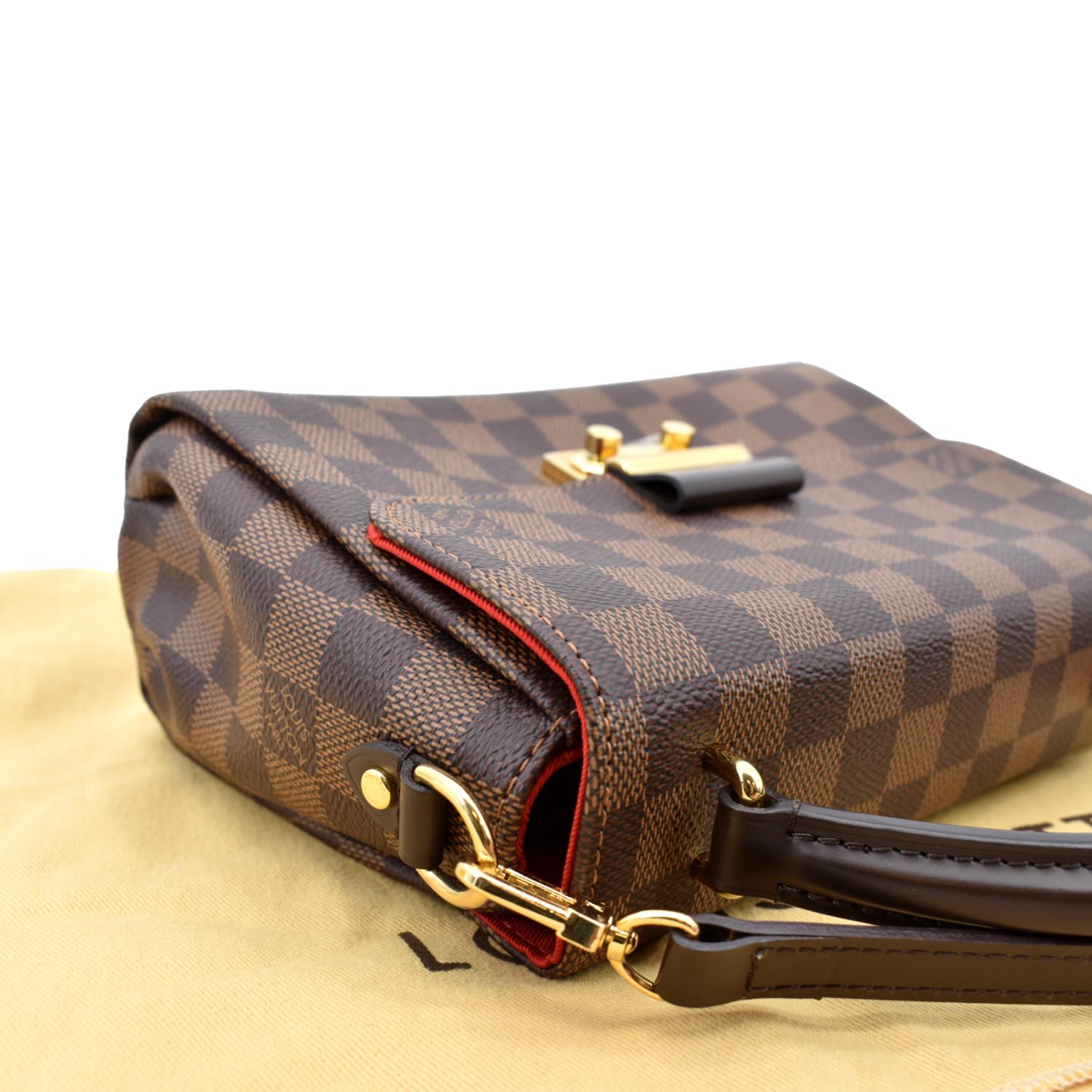 LOUIS VUITTON ショルダーバッグ ブラウン LOUIS VUITTON Croisette Damier Ebene Crossbody Bag Brown