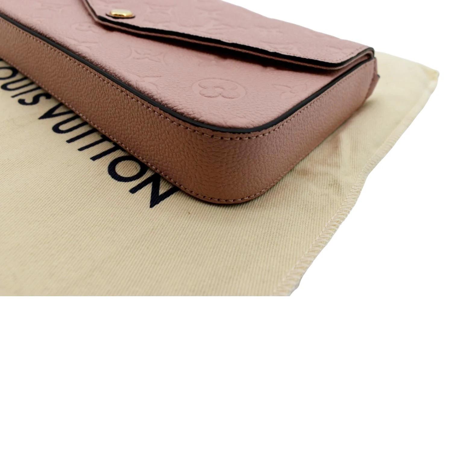 Louis Vuitton Rose Poudre Monogram Empreinte Leather Pochette Felicie Bag Louis  Vuitton