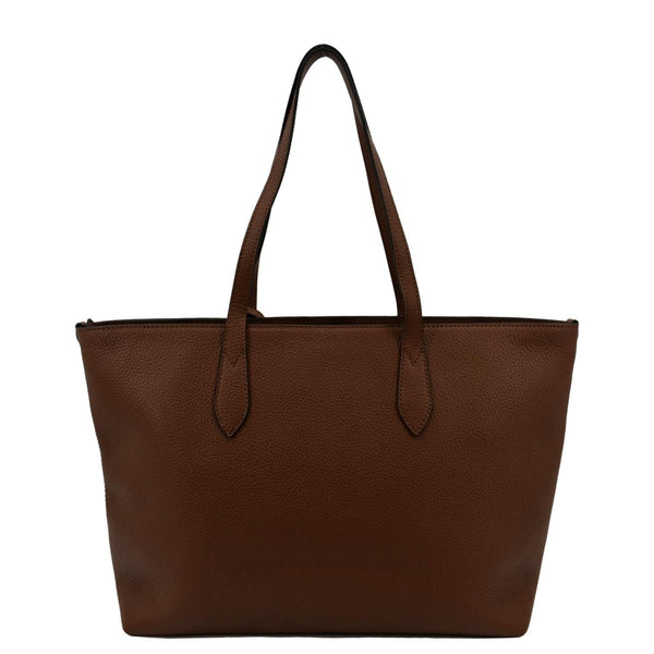 Burberry Logo Medium Embossed Leather Tote Bag in Tan - Back
