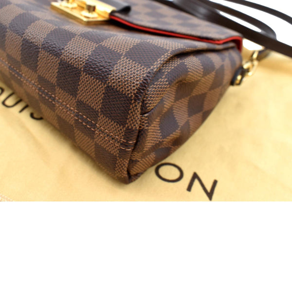 LOUIS VUITTON Croisette Damier Ebene Crossbody Bag Brown