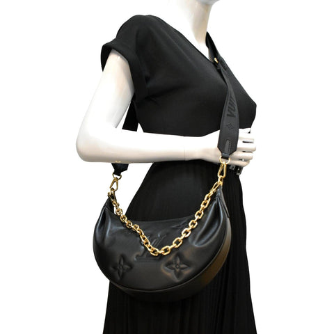 LOUIS VUITTON Over The Moon Calf Leather Shoulder Bag Black