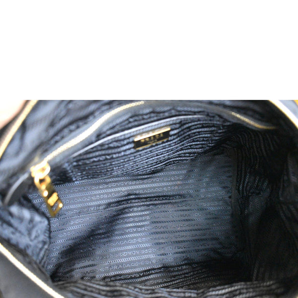 PRADA Tessuto Nylon & Saffiano Leather Tote Bag Black BN2541