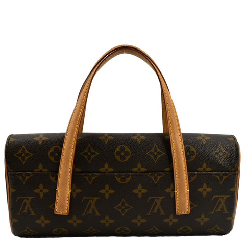 LOUIS VUITTON Sonatine Monogram Canvas Satchel Bag Brown