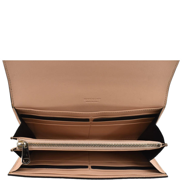 GIVENCHY Long Fold Over Leather Wallet Tan