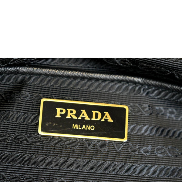 PRADA Tessuto Nylon & Saffiano Leather Tote Bag Black BN2541