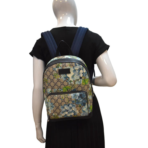 GUCCI Blooms GG Supreme Monogram Backpack Light Blue 546327