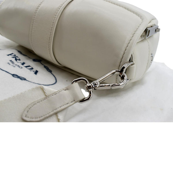 Prada Borsa Pocket Con Nappa Leather Shoulder Bag White - Top Left