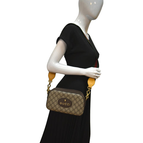 GUCCI Neo Vintage GG Supreme Canvas Messenger Bag Beige 476466