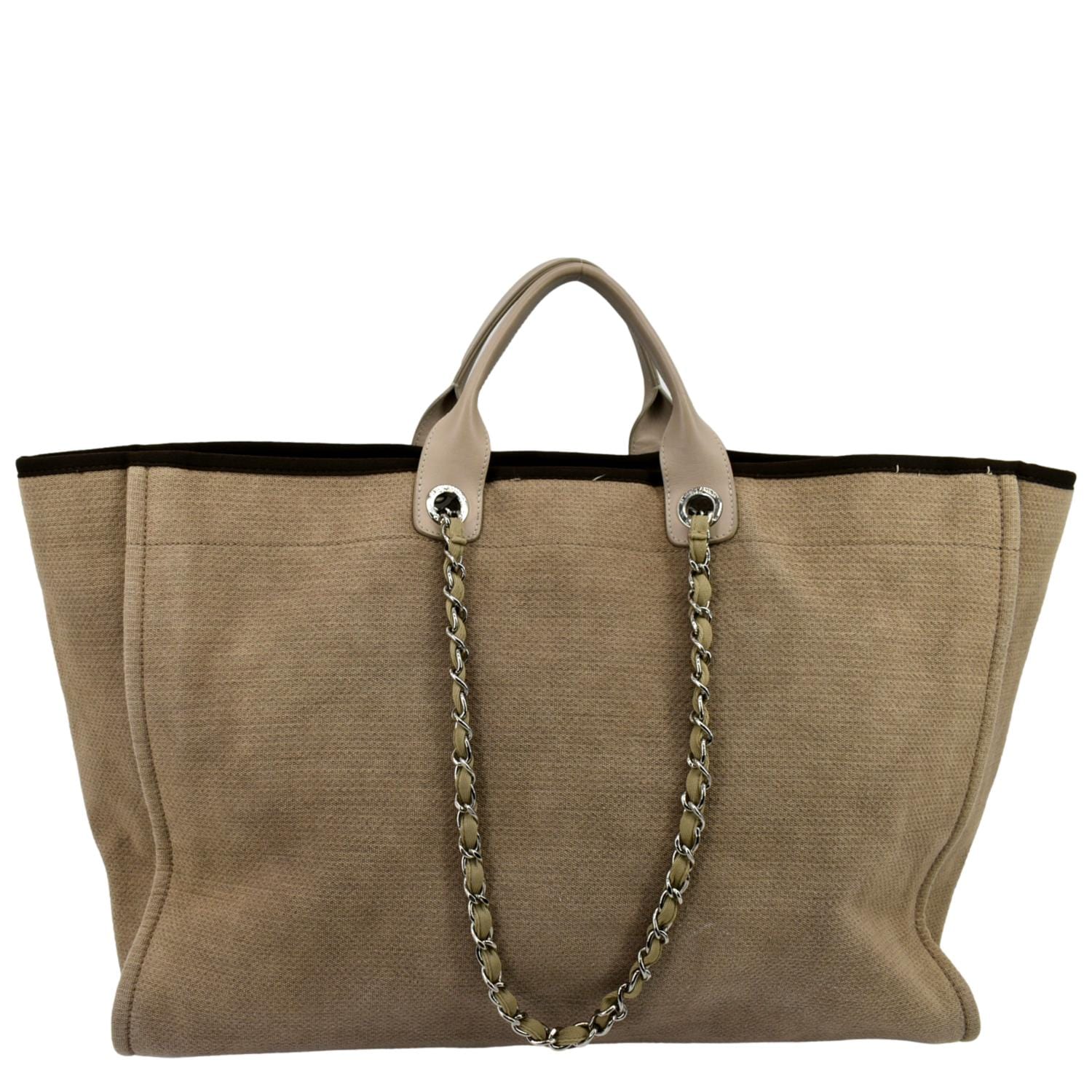 Chanel beige canvas large deauville tote Clearance