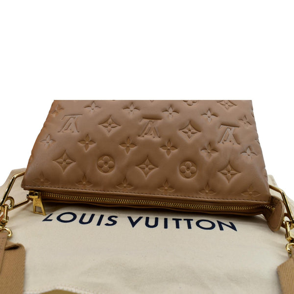 Louis Vuitton Black Monogram Embossed Puffy Lambskin Pochette Coussin Gold Hardware (Very Good), Womens Handbag