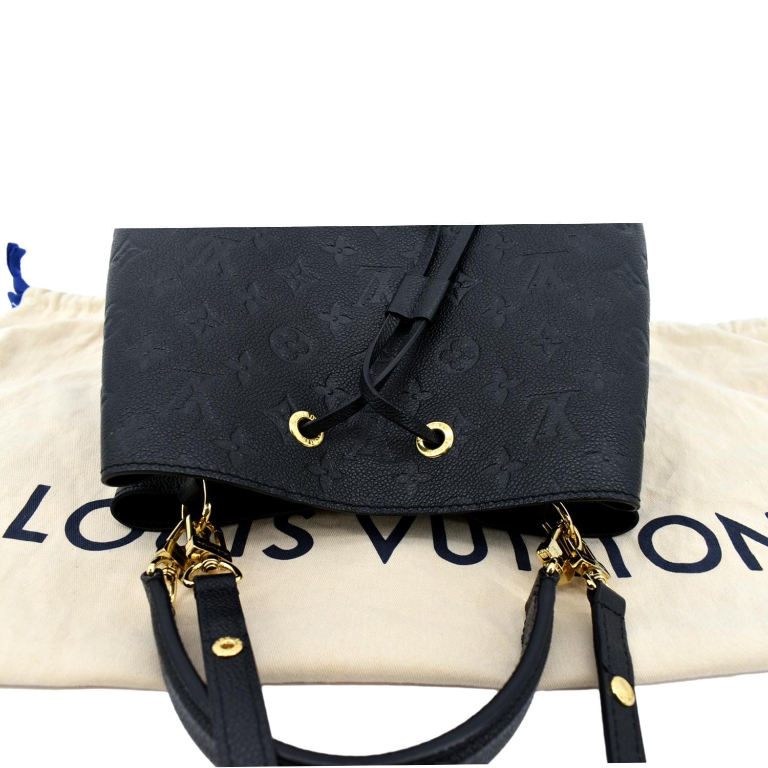 White Louis Vuitton Monogram Empreinte NeoNoe Bucket Bag